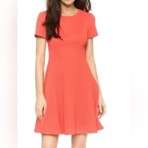 Rebecca Taylor Short Sleeve Fit & Flare Knit Round Neck Dress Sz 0